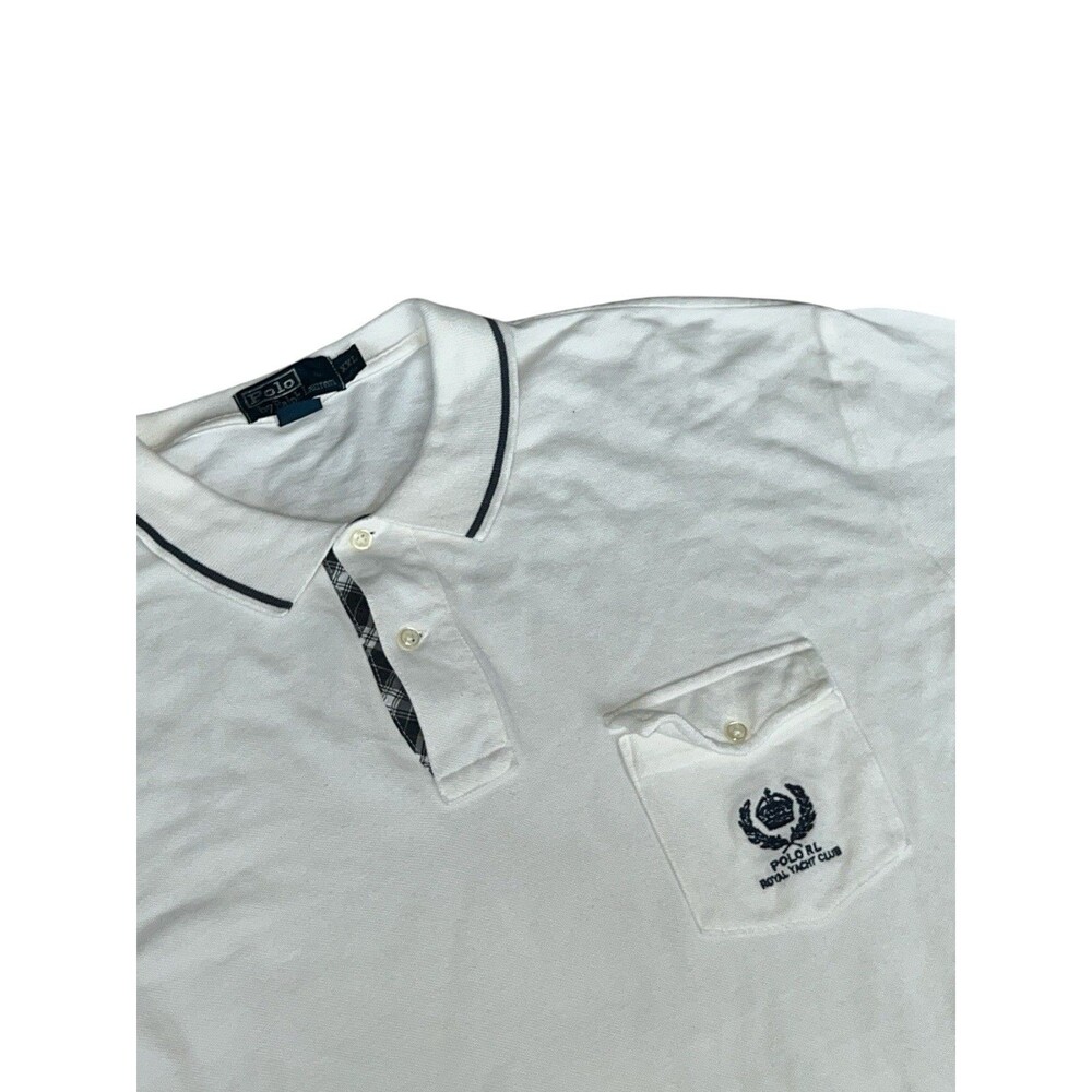 Polo Ralph Lauren Polo Shirt Men’s 2XL White Yacht Club Cruiser RL YC Plaid